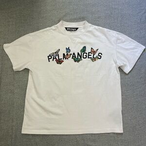 Palm Angels Butterfly 100% Cotton White T-Shirt Women’s XL / Men’s S